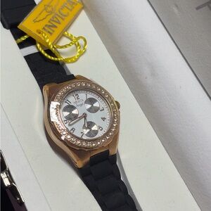 Invicta Rose Gold and Black Timepiece